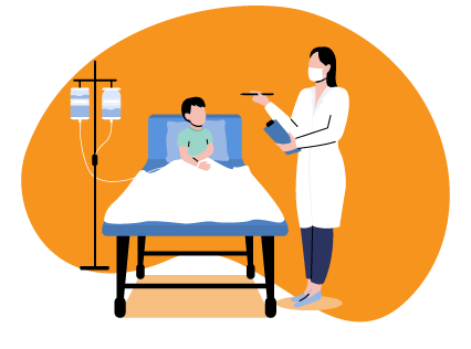 Copil in spital consultat de medic NN