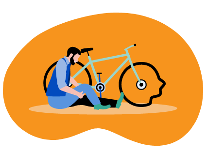 Ilustratie accident cu bicicleta NN Go