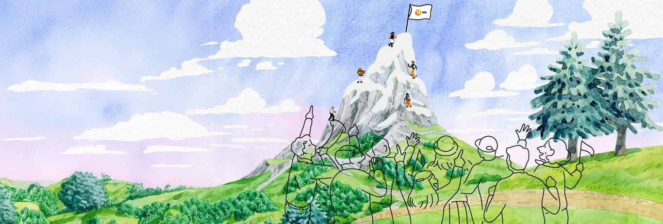 Ilustratie un munte si o padure cariere NN
